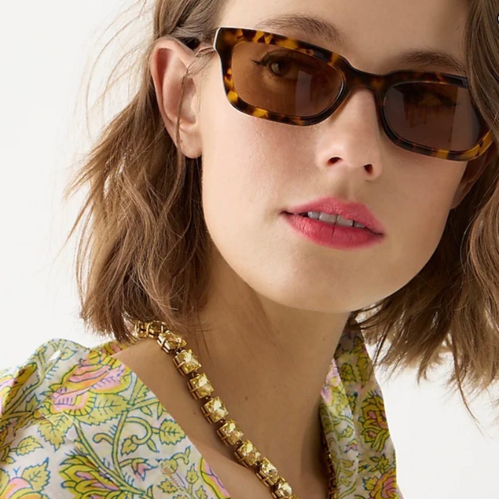 J. Crew Brown and Gold Sunglasses Tortoiseshell Acetate